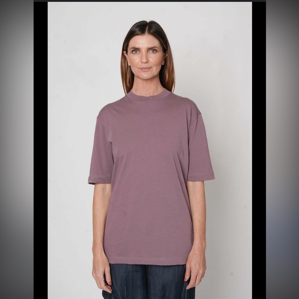 A New Day Target Elbow Sleeve Mock Turtleneck Ribbed T-Shirt Purple Mauve xl
